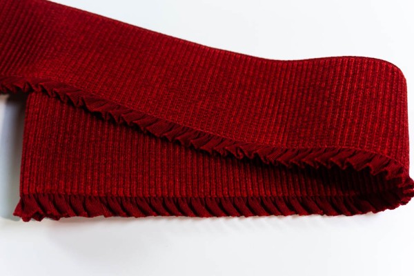 Gummiband Heavy + Soft mit Rüsche rot 60mm
