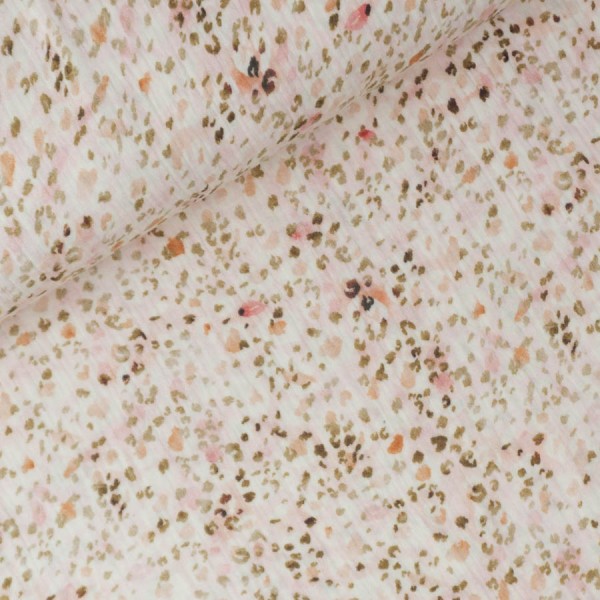 Musselin Double Gauze Leo klein pastellrosa
