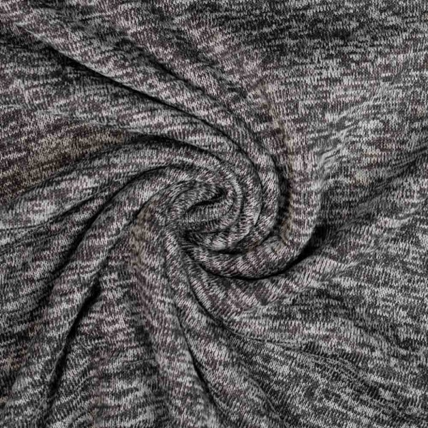 Nakatana Strick Fleece melange mittelgrau