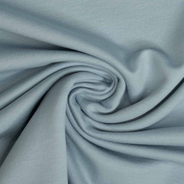 Baumwolljersey Uni Clara jeansblau