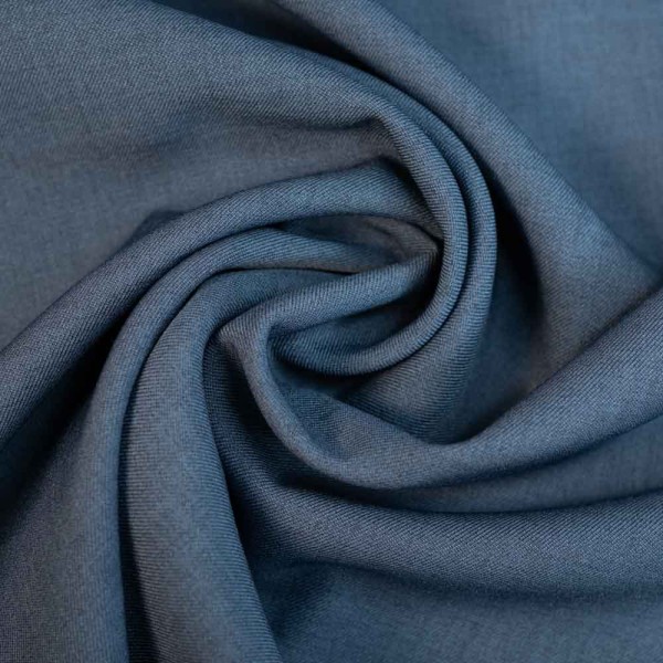 Twill Wool Touch meliert jeansblau