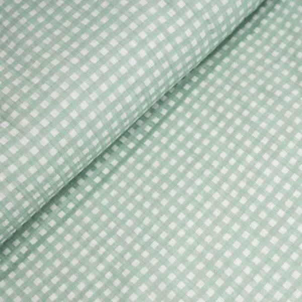 Musselin Karos dusty mint