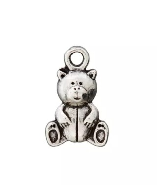 Prym Metallzierteil Teddybär 17mm silber
