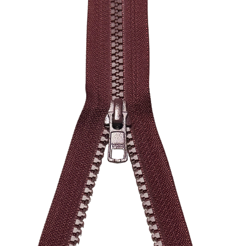 YKK teilbarer Reißverschluss Jacken Krampe dunkles weinrot