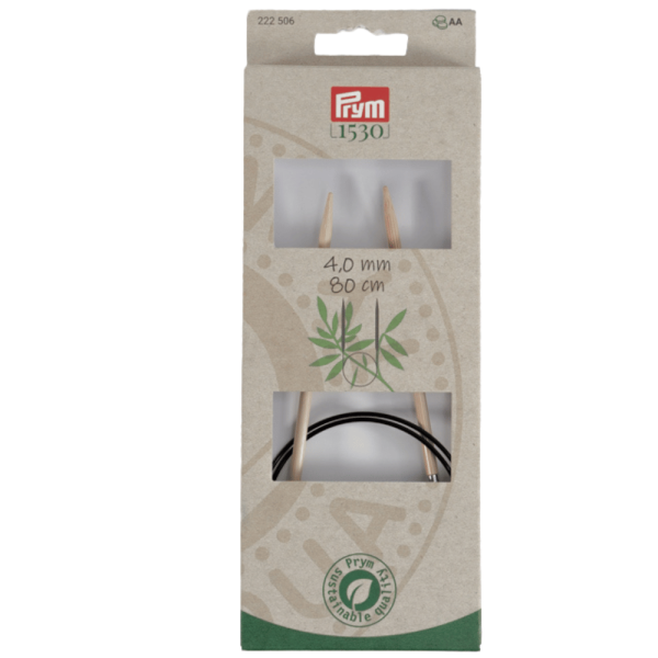 Prym Rundstricknadel 1530, Bambus in Stärke 4mm, 80cm