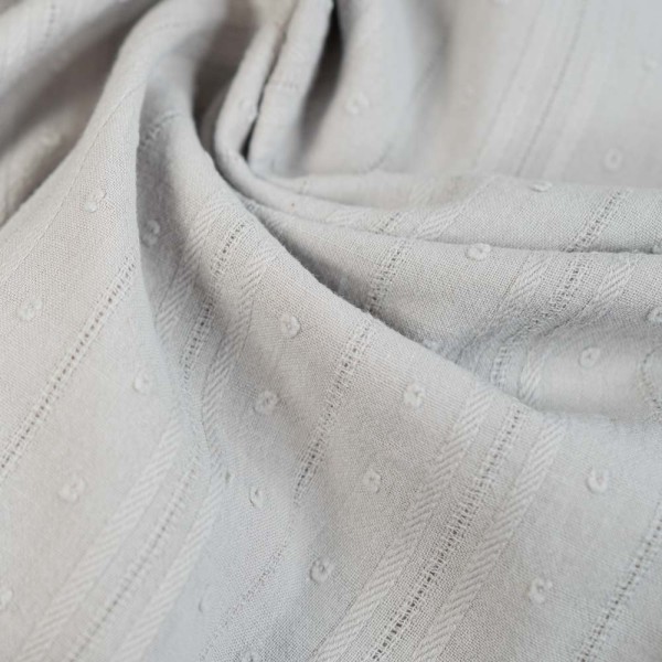 Voile Batist Baumwolle Dots grau