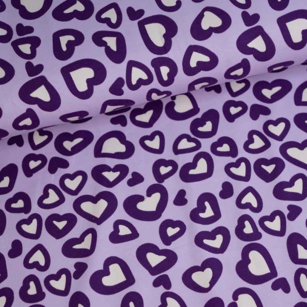 Baumwolljersey Leo Herzen flieder