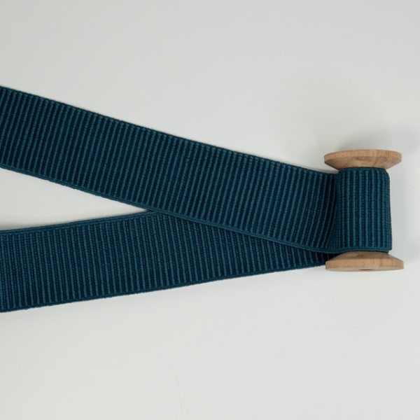 Ripp-Gummiband 50mm SOFT jeansblau dunkel