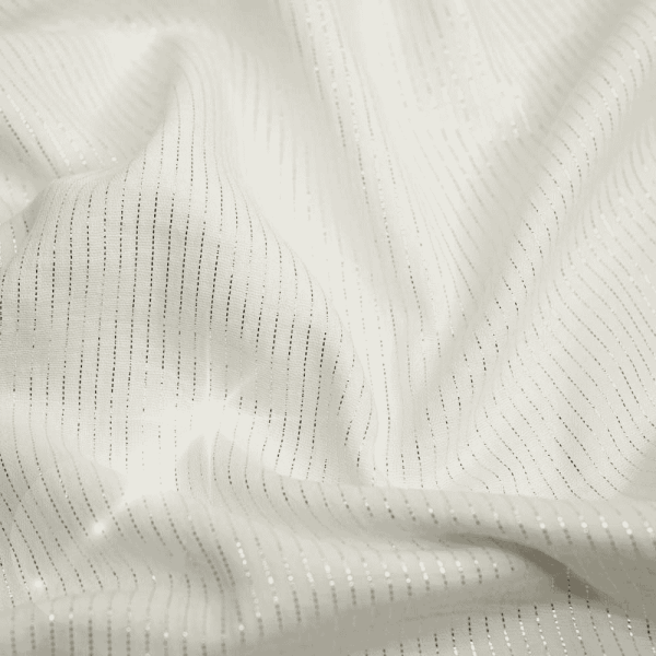 Musselin Double Gauze Glamstreifen ecru