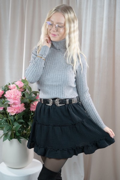 Rollkragen Pullover Alissa grau