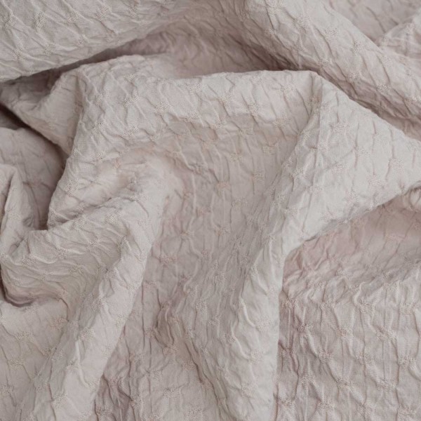 Baumwoll Popeline Crinkle hellbeige