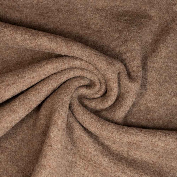 Woll Walkloden Wanda meliert taupe