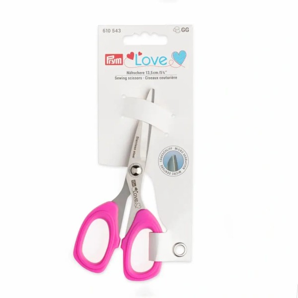 Prym Love Nähschere Micro Serration 13,5cm pink