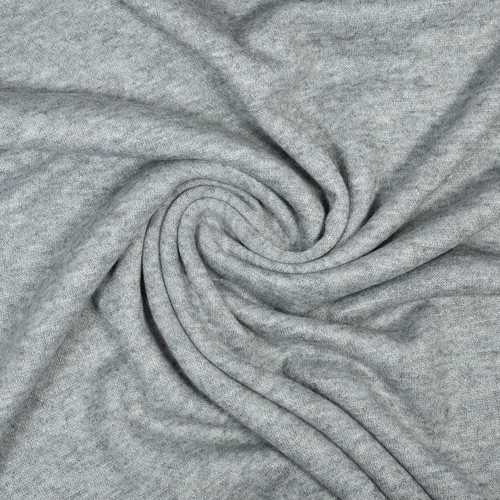 Strickjersey Cuddly Soft Meliert grau