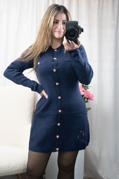 Strickkleid Marina navy S/M
