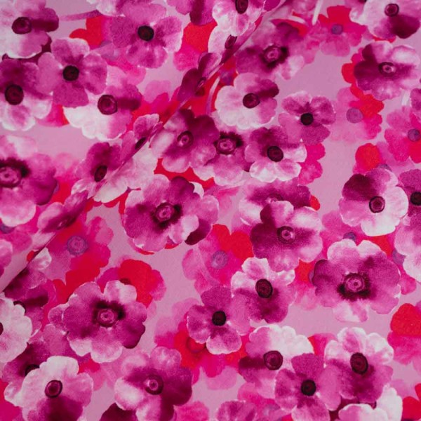 French Terry Sweat Aquarell Margherite pink