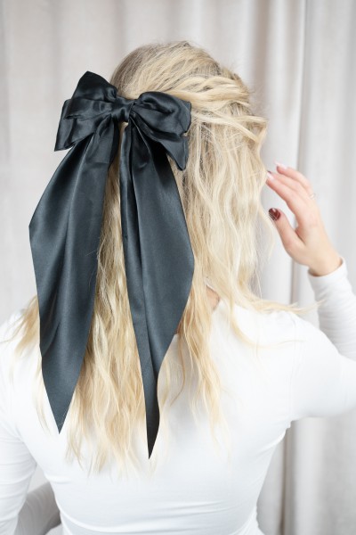 Haarschleife Haarspange schwarz