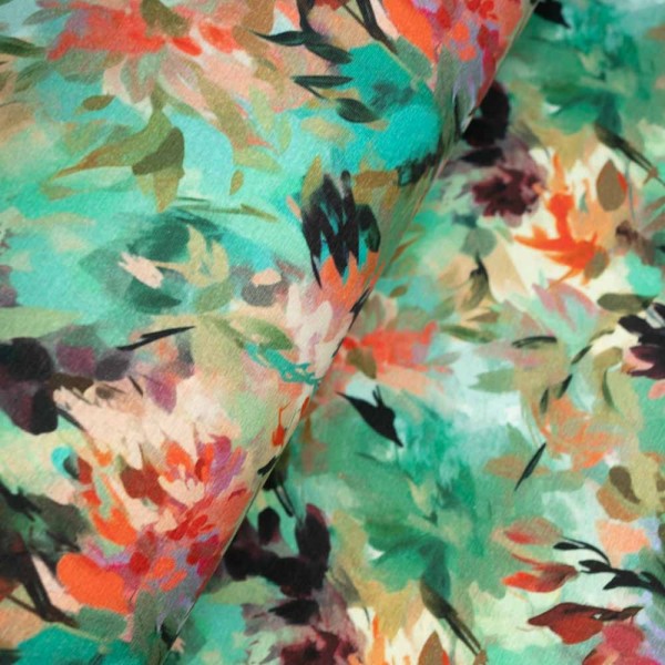 Alpensweat Aquarellblumen mint