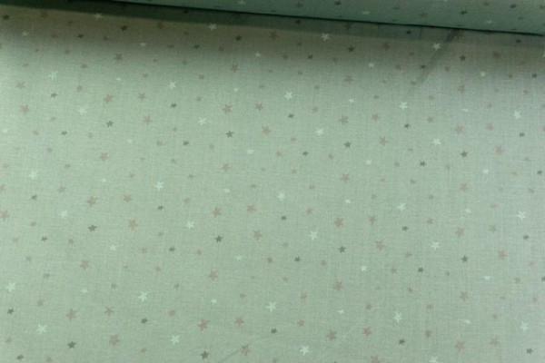 Baumwolle/Webware Stars dusty mint