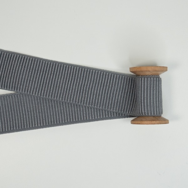 Ripp-Gummiband 50mm SOFT grau