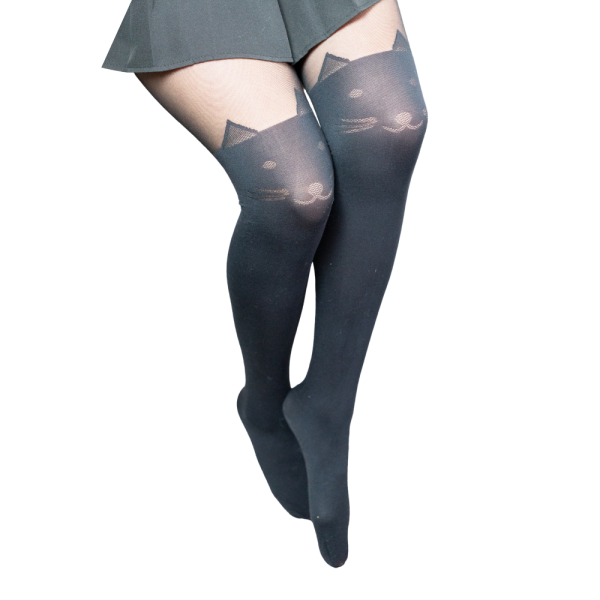 Strumpfhose Katze schwarz