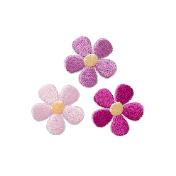 Applikation Blumen rosa