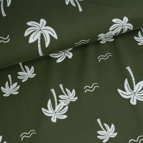 Baumwolljersey Palme khaki
