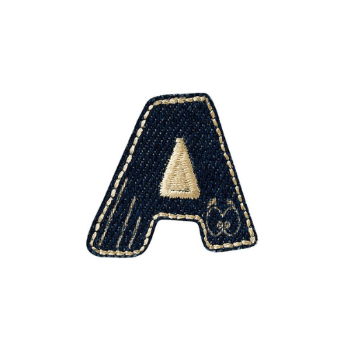 Applikation Jeans Buchstabe A