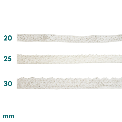 Baumwoll Spitzenborte weiß