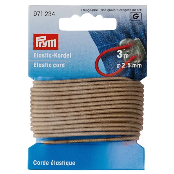 Prym Elastic-Kordel 2,5mm beige