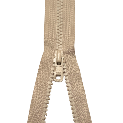 YKK teilbarer Reißverschluss Jacken Krampe hellbeige 80cm