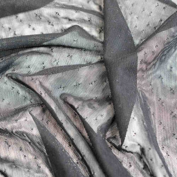 Soft Mesh Stretch Pünktchen schwarz