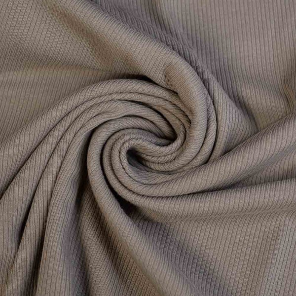 Baumwolljersey Ripp taupe