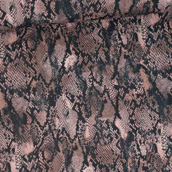 Baumwolljersey Digital Snake taupe