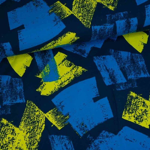 Baumwolljersey Striche navy