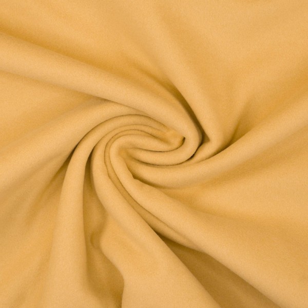 Mantelstoff Velour senfgelb