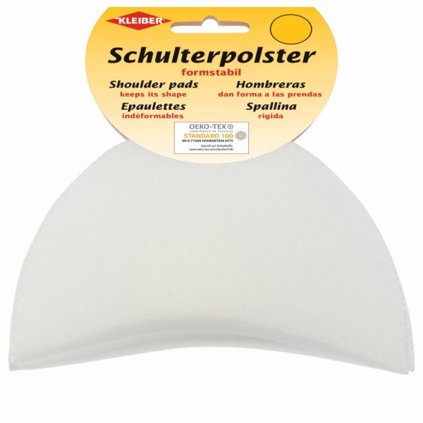 Kleiber Schulterpolster Halbmond 2 Stk. weiß