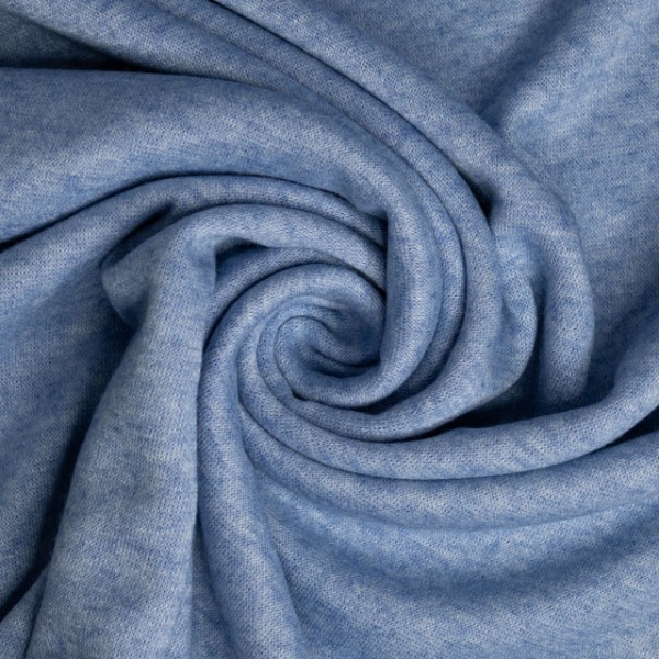 Strickjersey Cuddly Soft Meliert blau
