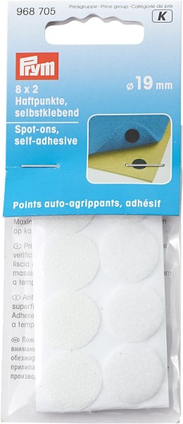Prym Klettpunkte weiß 19mm