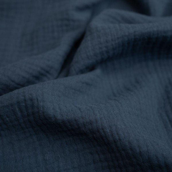 Musselin Double Gauze Amelie jeansblau dunkel