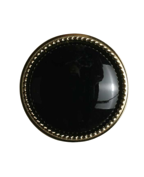Modeknopf glänzend 15mm schwarz