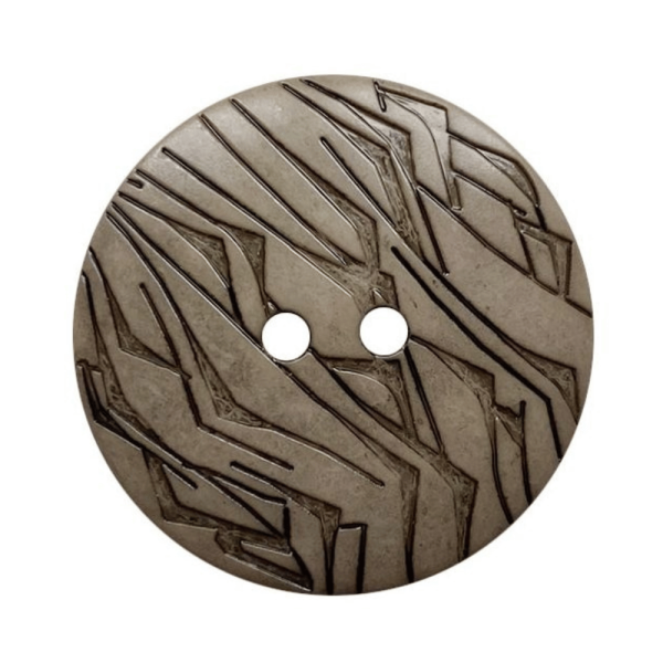 Modeknopf Gemustert 23 mm beige
