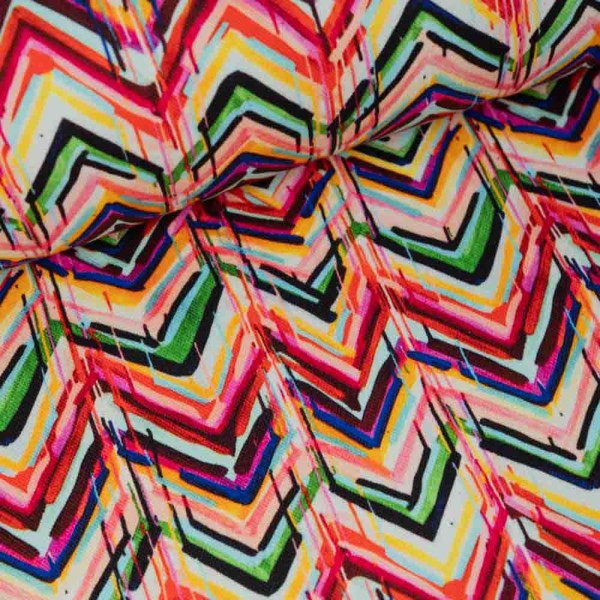 Canvas Chevron rainbow