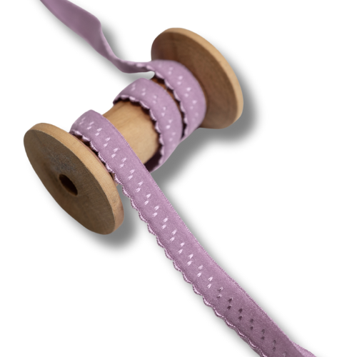 Elastisches Gummi Einfassband 20mm flieder