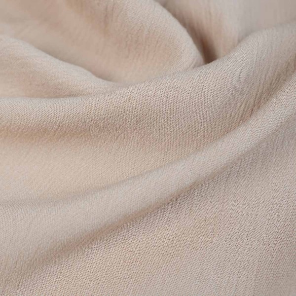 Viskosewebware Crinkle hellbeige
