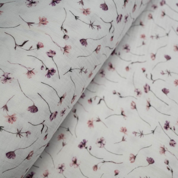 Musselin Double kleine Magnolie ecru