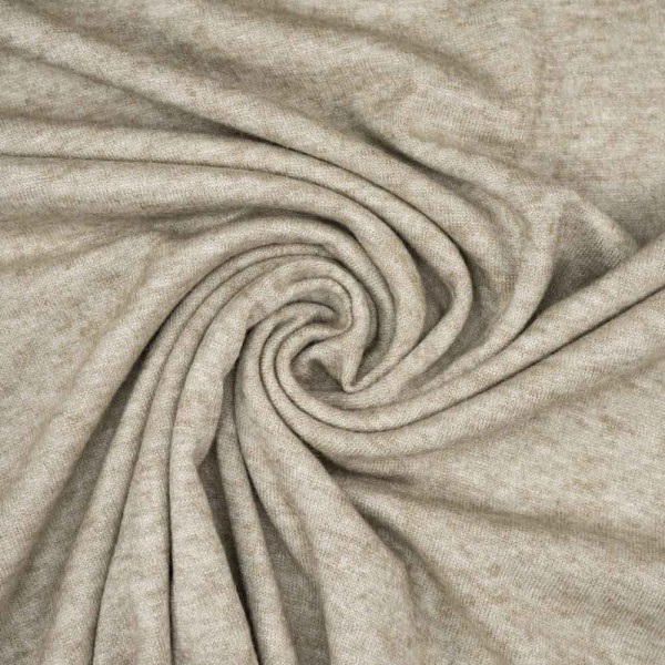 Strickjersey Pashminastyle beige melange