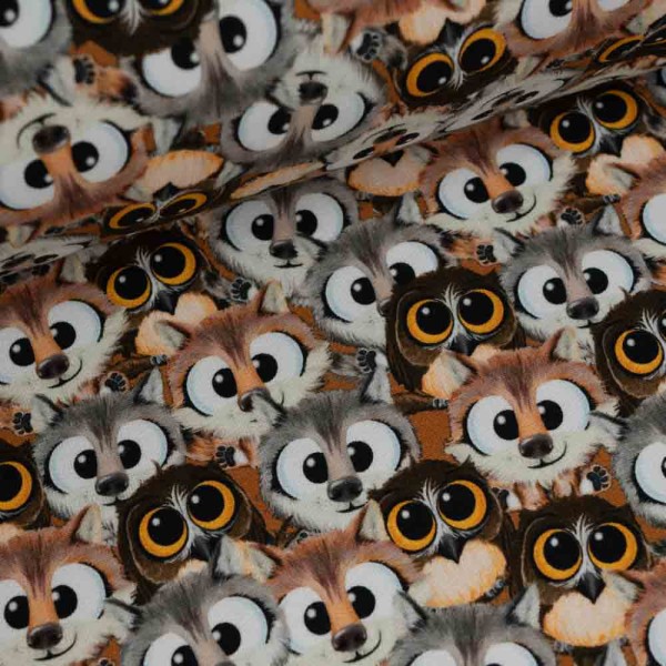 Winter Sweat Eulen taupe