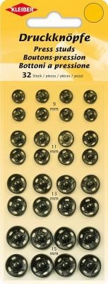 Kleiber Druckknöpfe annähbar schwarz