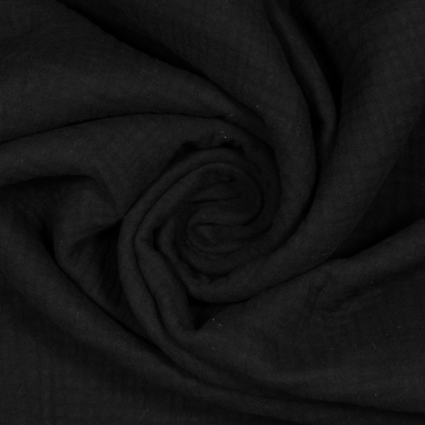 Musselin SCHWER Triple Gauze schwarz